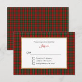 MacFarland Tartan Schotse Huwelijksuitnodiging  RSVP Kaartje (Voorkant / Achterkant)
