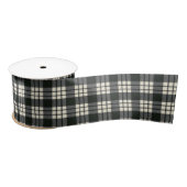 MacFarlane Black en White Modern Scottish Tartan Satijnen Lint (Spoel)
