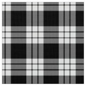 MacFarlane Black en White Tartan Stof (Close Up)