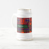 Macfarlane clan Pset Scottish tartan Bierpul (Voorkant links)