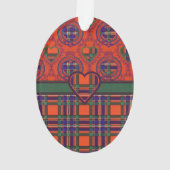 Macfarlane clan Pset Scottish tartan Ornament (achterkant)