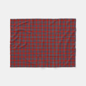 MacFarlane Clan Red en Royal Blue Tartan Fleece Deken (Voorkant (Horizontaal))