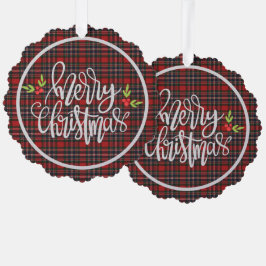 MacFarlane Clan Schotse Tartan Kerstmis Ornament Kaart