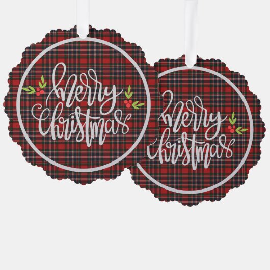 MacFarlane Clan Schotse Tartan Kerstmis Ornament Kaart (Voorkant / Achterkant)