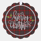 MacFarlane Clan Schotse Tartan Kerstmis Ornament Kaart (Achterkant)