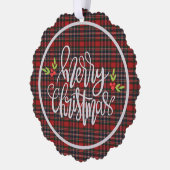 MacFarlane Clan Schotse Tartan Kerstmis Ornament Kaart (Links)
