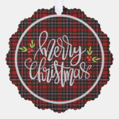 MacFarlane Clan Schotse Tartan Kerstmis Ornament Kaart (Voorkant)