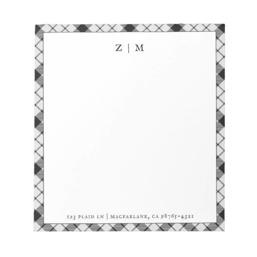 MacFarlane Clan Tartan Patroon Notitieblok (Voorkant)