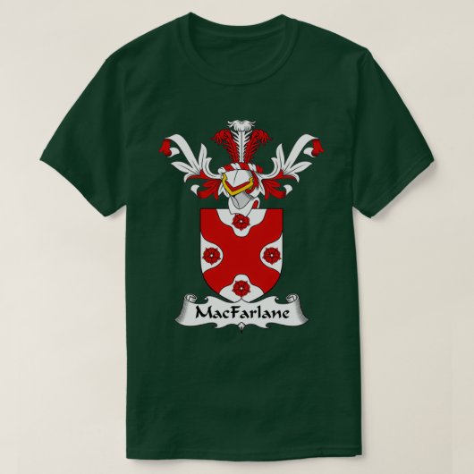 MacFarlane Coat of Arms Family Crest T-shirt (Design voorkant)
