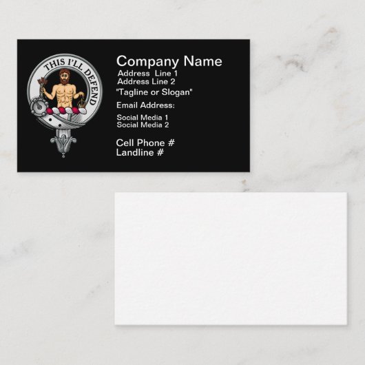 MacFarlane Crest Badge Visitekaartje (Voorkant / Achterkant)