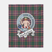 MacFarlane Hunting Ancient Clan Badge Tartan Pset Fleece Deken (Voorkant)
