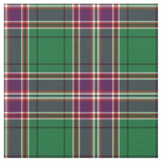 MacFarlane Hunting Tartan Print Stof (Close Up)