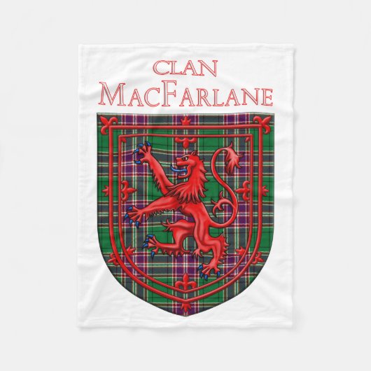 MacFarlane Hunting Tartan Scottish Pset Fleece Deken (Voorkant)