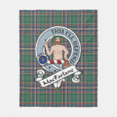 MacFarlane Jacht Moderne Clan Badge Tartan Plaid Fleece Deken (Voorkant)