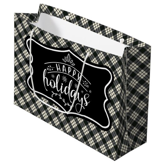 MacFarlane Modern Schotse Tartan Kerstmis Groot Cadeauzakje (Voorkant Gekanteld)