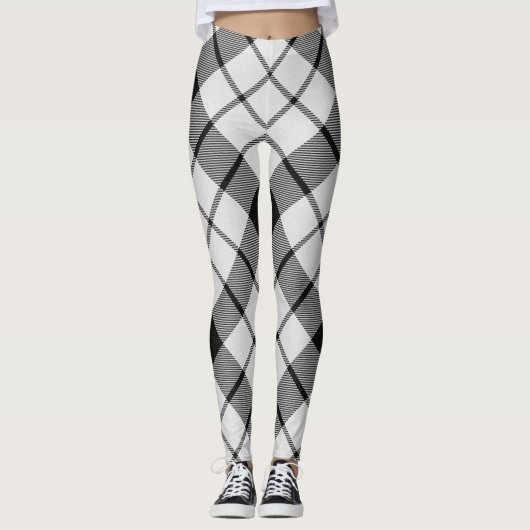 MacFarlane Pset Tartan Scottish Clan Pattern Leggings (Voorkant)