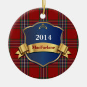 MacFarlane Tartan Aangepaste versiering Keramisch Ornament (Voorkant)