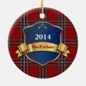 MacFarlane Tartan Aangepaste versiering Keramisch Ornament (Achterkant)