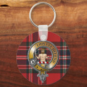 MacFarlane Tartan & Badge Sleutelhanger (Voorkant)