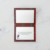 MacFarlane Tartan en Distel Bedankkaart (Binnen)
