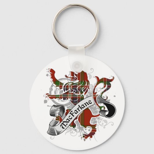 MacFarlane Tartan Lion Sleutelhanger (Voorkant)