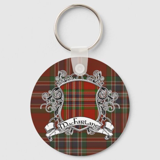 MacFarlane Tartan Shield Sleutelhanger (Voorkant)