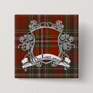 MacFarlane Tartan Shield Vierkante Button 5,1 Cm