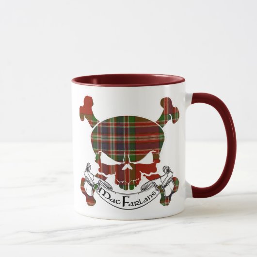 MacFarlane Tartan Skull Mok (Rechts)