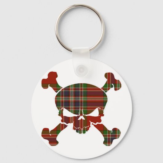 MacFarlane Tartan Skull No Banner Sleutelhanger (Voorkant)