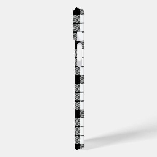 MacFarlane tartan zwart wit geruit Case-Mate iPhone Case (Achterkant / Links)