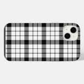 MacFarlane tartan zwart wit geruit iPhone Hoesje (Achterkant horizontaal)