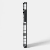 MacFarlane tartan zwart wit geruit iPhone Hoesje (Linkerkant)