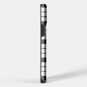 MacFarlane tartan zwart wit geruit iPhone Hoesje (Rechterkant)