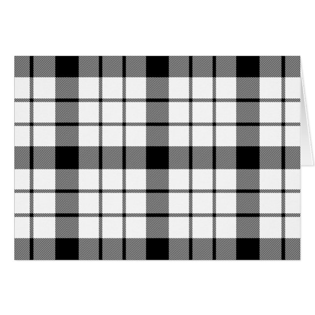 MacFarlane tartan zwarte witte vlecht (Voorkant Horizontaal)