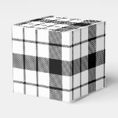 MacFarlane tartan zwarte witte vlecht Bedankdoosjes (Voorkant Zijde)