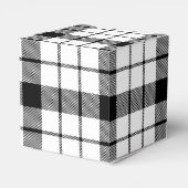 MacFarlane tartan zwarte witte vlecht Bedankdoosjes (Achterkant)