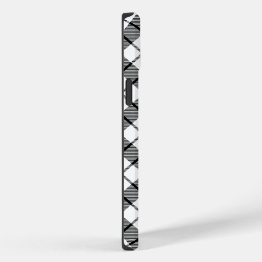 MacFarlane tartan zwarte witte vlecht Case-Mate iPhone Case (Achterkant / Rechts)