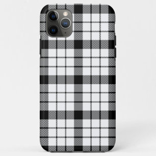 MacFarlane tartan zwarte witte vlecht Case-Mate iPhone Case