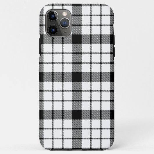 MacFarlane tartan zwarte witte vlecht Case-Mate iPhone Case (Achterkant)