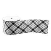 MacFarlane tartan zwarte witte vlecht Grosgrain Lint (Spoel)