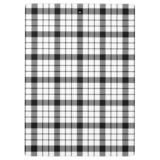 MacFarlane tartan zwarte witte vlecht Klembord (Achterkant)