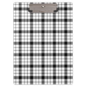 MacFarlane tartan zwarte witte vlecht Klembord (Voorkant)