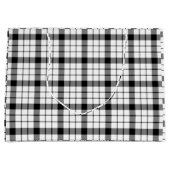 MacFarlane tartan zwarte witte vlecht Large Cadeautasje (Voorkant)