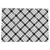 MacFarlane tartan zwarte witte vlecht Large Cadeautasje (Achterkant)