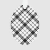 MacFarlane tartan zwarte witte vlecht Ornament (achterkant)