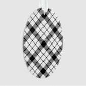 MacFarlane tartan zwarte witte vlecht Ornament (voorkant)