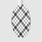 MacFarlane tartan zwarte witte vlecht Ornament (voorkant)