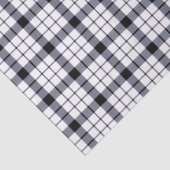 MacFarlane tartan zwarte witte vlecht Tissuepapier (Detail)