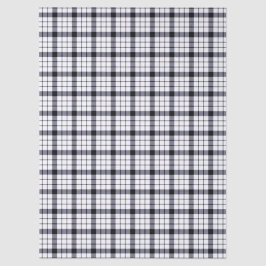 MacFarlane tartan zwarte witte vlecht Tissuepapier (Voorkant)