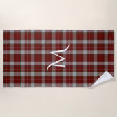 MacFie Clan Tartan Monogram Beach Towel Strandlaken (Voorkant)